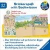 Buchcover und Innenansicht für das Buch: Wieso? Weshalb? Warum? Stickerheft: Fußball