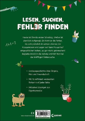 Buchcover und Innenansicht für das Buch: Mein Fehler-Such-Buch - In der Schule