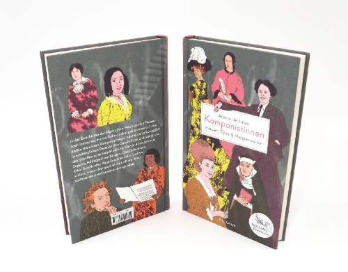 Buchcover und Innenansicht für das Buch: Komponistinnen. Frauen, Töne & Meisterwerke