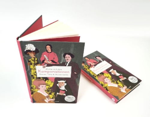 Buchcover und Innenansicht für das Buch: Komponistinnen. Frauen, Töne & Meisterwerke
