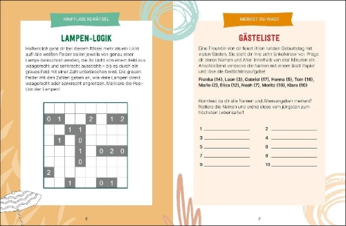 Buchcover und Innenansicht für das Buch: Der große Rätselspaß für Rentner