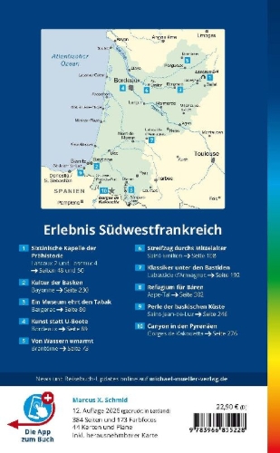 Buchcover und Innenansicht für das Buch: MICHAEL MÜLLER Reiseführer Südwestfrankreich