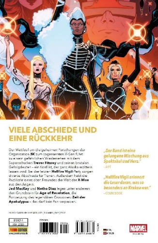 Buchcover und Innenansicht für das Buch: X-Men: Hellfire Vigil (2025) #1; X-Men (2024) #19-#22