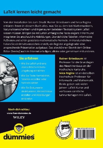 Buchcover und Innenansicht für das Buch: LaTeX für Dummies