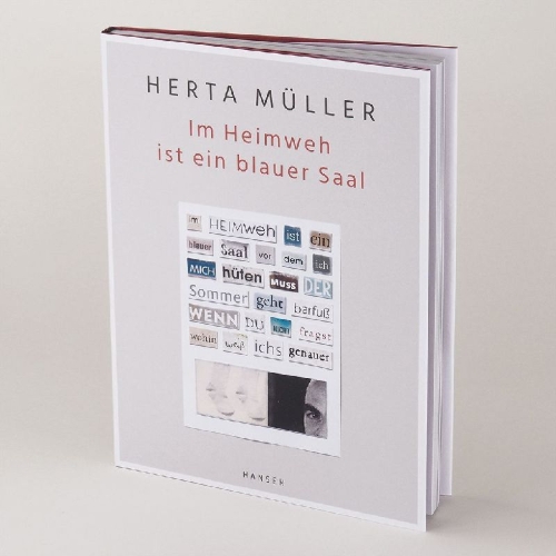 Buchcover und Innenansicht für das Buch: Im Heimweh ist ein blauer Saal