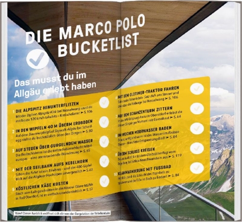 Buchcover und Innenansicht für das Buch: MARCO POLO Reiseführer Allgäu