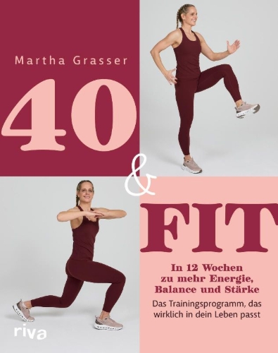 Buchcover und Innenansicht für das Buch: 40 & fit