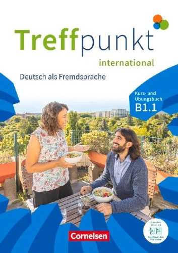 Buchcover und Innenansicht für das Buch: Treffpunkt. Deutsch für die Integration (Internationale Ausgabe) B1. Teilband 1 - Kurs- und Übungsbuch