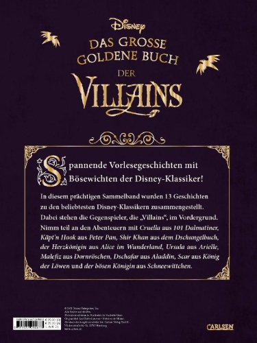 Buchcover und Innenansicht für das Buch: Disney: Das große goldene Buch der Villains