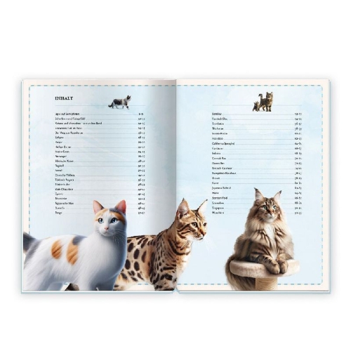 Buchcover und Innenansicht für das Buch: TRÖTSCH - Kinderbuch Das großartige Buch der Katzen| Ab 8 Jahren