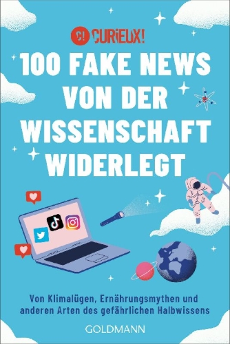 Buchcover und Innenansicht für das Buch: 100 fake news face à la science
