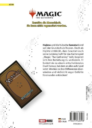 Buchcover und Innenansicht für das Buch: Magic: The Gathering - Zerstöre die Menschheit. Sie kann nicht regeneriert werden. 01