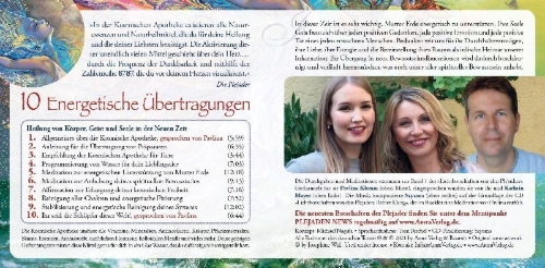 Buchcover und Innenansicht für das Buch: Lichtbotschaften von den Plejaden: DIE KOSMISCHE APOTHEKE [Übungs-CD 8]