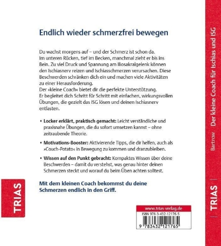 Buchcover und Innenansicht für das Buch: Der kleine Coach für Ischias und ISG