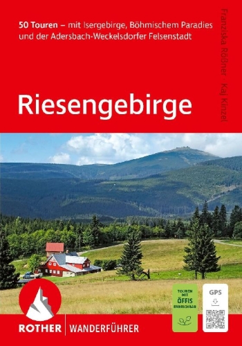 Buchcover und Innenansicht für das Buch: ROTHER Wanderführer Riesengebirge. 50 Touren