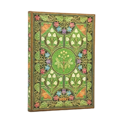 Buchcover und Innenansicht für das Buch: 12-Monatskalender 2027 Blühende Poesie Midi Verso