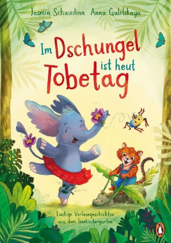 Buchcover und Innenansicht für das Buch: Im Dschungel ist heut Tobetag!