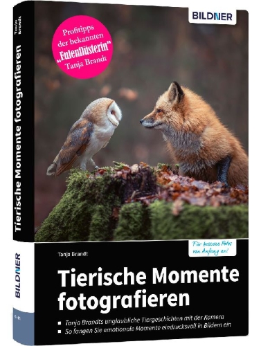 Buchcover und Innenansicht für das Buch: Tierische Momente fotografieren
