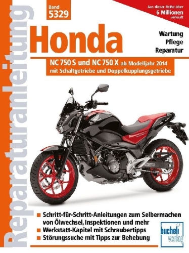 Buchcover und Innenansicht für das Buch: Honda NC 750 S und NC 750 X ab Modelljahr 2014