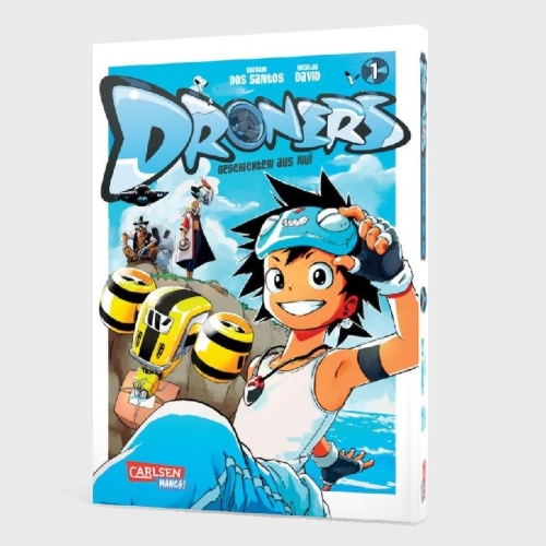 Buchcover und Innenansicht für das Buch: Droners - Tales of Nui