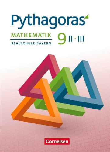 Buchcover und Innenansicht für das Buch: Pythagoras 9. Jahrgangsstufe (WPF II/III) - Realschule Bayern - Schülerbuch