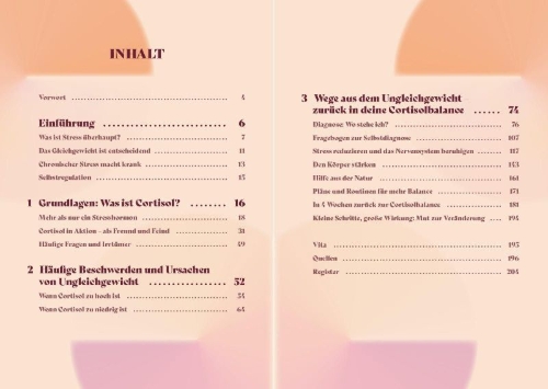 Buchcover und Innenansicht für das Buch: Die Cortisol-Formel
