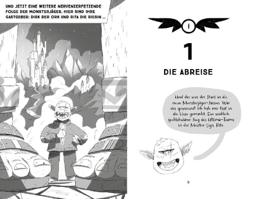 Buchcover und Innenansicht für das Buch: Dungeon Runners - Level 2: Sky Battles
