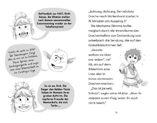 Buchcover und Innenansicht für das Buch: Dungeon Runners - Level 2: Sky Battles