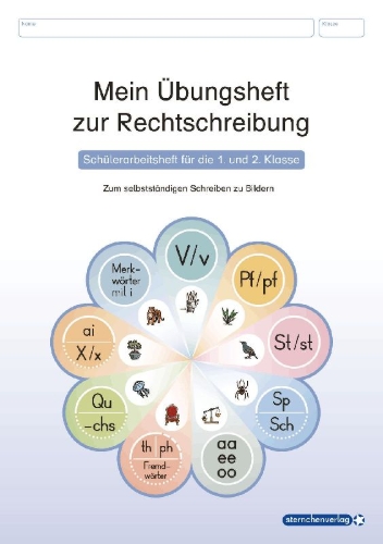 Buchcover und Innenansicht für das Buch: Mein Übungsheft zur Rechtschreibung