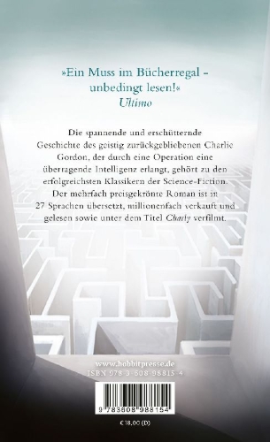 Buchcover und Innenansicht für das Buch: Flowers for Algernon