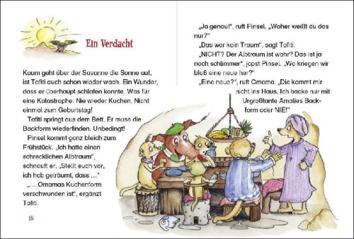 Buchcover und Innenansicht für das Buch: Tafiti und die Affenbande