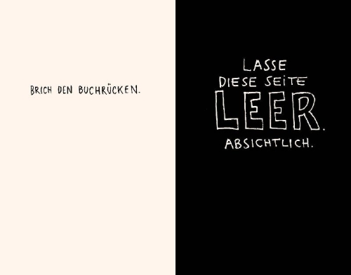Buchcover und Innenansicht für das Buch: Wreck This Journal. Expanded Edition