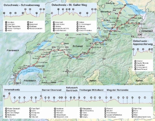 Buchcover und Innenansicht für das Buch: Schweiz: Jakobsweg vom Bodensee zum Genfersee