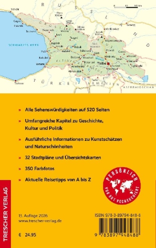 Buchcover und Innenansicht für das Buch: TRESCHER Reiseführer Georgien
