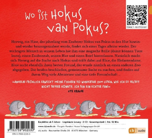 Buchcover und Innenansicht für das Buch: Herwig und Elsie - Wo ist der große Zauberer?