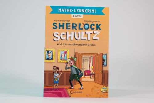 Buchcover und Innenansicht für das Buch: Mathe-Lernkrimi - Sherlock Schultz und die verschwundene Gräfin