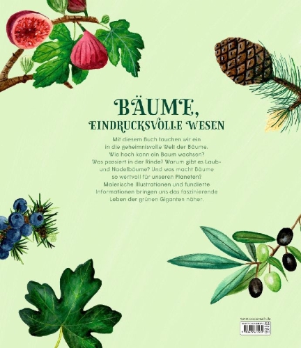 Buchcover und Innenansicht für das Buch: Die geheime Welt der Bäume
