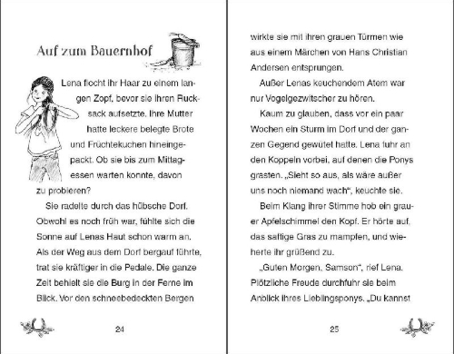 Buchcover und Innenansicht für das Buch: Ponyhof Apfelblüte - Sternchen und ein Geheimnis