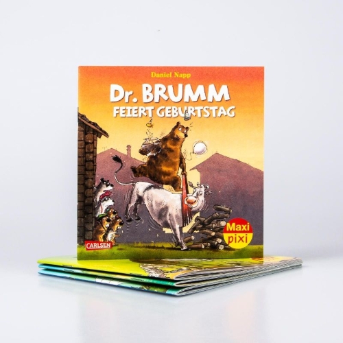 Buchcover und Innenansicht für das Buch: Maxi-Pixi-4er-Set 91: Neues von Dr. Brumm (4x1 Exemplar)
