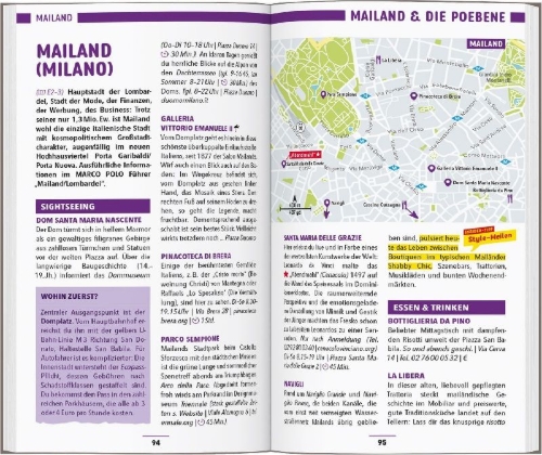 Buchcover und Innenansicht für das Buch: MARCO POLO Reiseführer Italien Nord