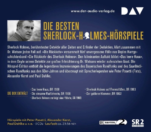 Buchcover und Innenansicht für das Buch: Sherlock Holmes 4 - Die Rückkehr