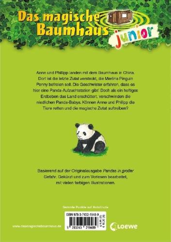 Buchcover und Innenansicht für das Buch: Das magische Baumhaus junior (Band 41) - Rettung für die Panda-Babys