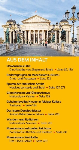 Buchcover und Innenansicht für das Buch: TRESCHER Reiseführer Nordmazedonien