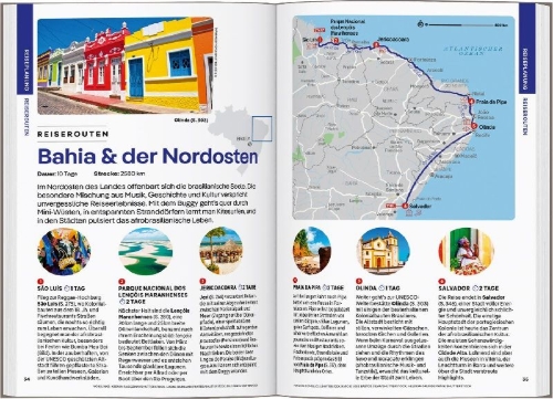 Buchcover und Innenansicht für das Buch: LONELY PLANET Reiseführer Brasilien