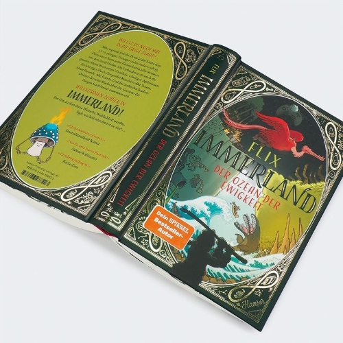 Buchcover und Innenansicht für das Buch: Immerland - Der Ozean der Ewigkeit