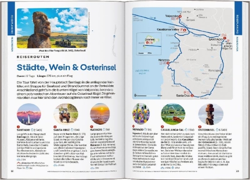 Buchcover und Innenansicht für das Buch: LONELY PLANET Reiseführer Chile & Osterinsel