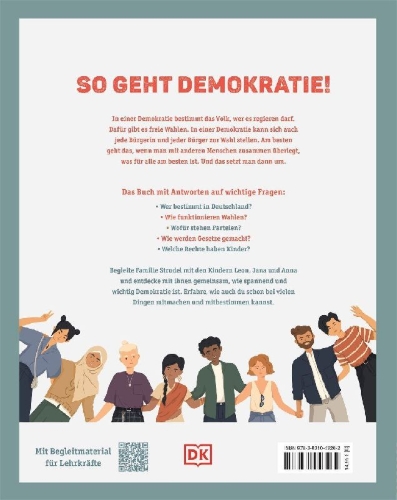 Buchcover und Innenansicht für das Buch: Demokratie für Kids