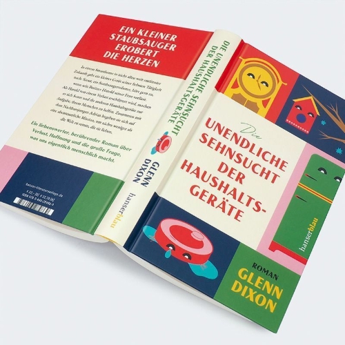 Buchcover und Innenansicht für das Buch: THE INFINITE SADNESS OF SMALL APPLIANCES