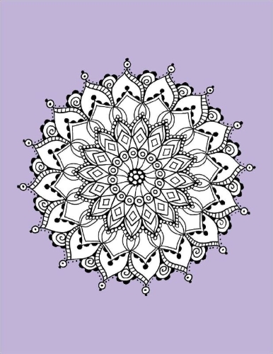 Buchcover und Innenansicht für das Buch: Ruhe und Entspannung mit Mandalas