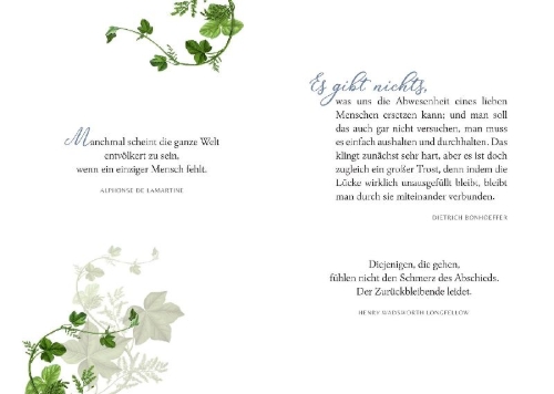 Buchcover und Innenansicht für das Buch: Ein kleines Licht in Zeiten der Trauer
